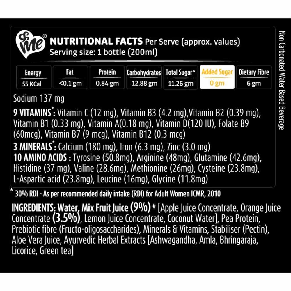 nutritioninfo - &Me NutriHair Drink,  200 ml  Orange Pack of 8 