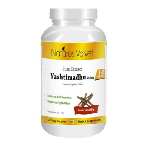 Natures Velvet Yashtimadhu Pure Extract (500 mg), 60 capsules Natures Velvet Yashtimadhu Pure Extract (500 mg), 60 capsules