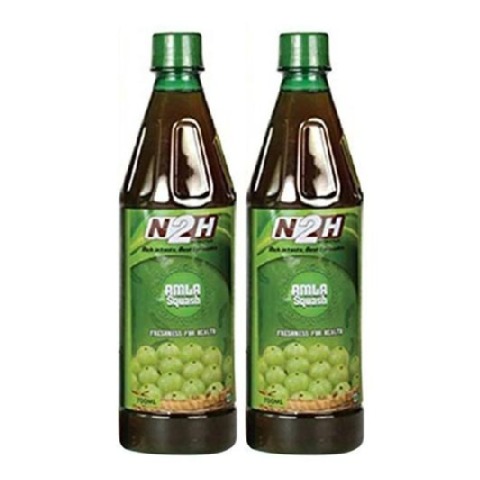 N2H Amla Squash, Natural 700 ml - Pack of 2 N2H Amla Squash, Natural 700 ml - Pack of 2