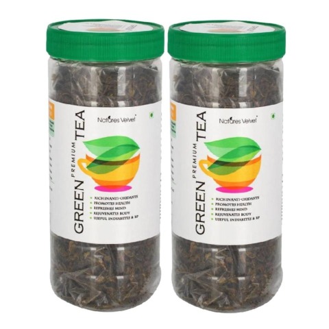 Natures Velvet Premium Green Tea, 0.075 kg Unflavoured - Pack of 2 Natures Velvet Premium Green Tea, 0.075 kg Unflavoured - Pack of 2