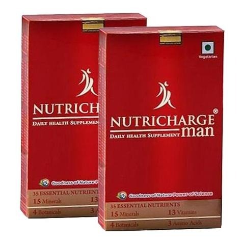Nutricharge Man Daily Health Supplement, Chocolate 30 tablet(s) - Pack of 2 Nutricharge Man Daily Health Supplement, Chocolate 30 tablet(s) - Pack of 2