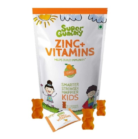 1 - Super Gummy Zinc + Vitamins Orange, 30 gummies