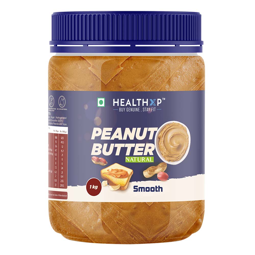 1 - HealthXP Essential Series Peanut Butter,  1 kg  Natural Smooth 