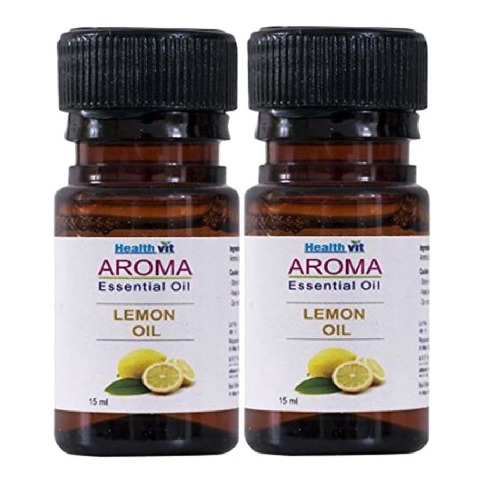 Healthvit Aroma Lemon Oil, 15 ml for All Skin Types - Pack of 2 Healthvit Aroma Lemon Oil, 15 ml for All Skin Types - Pack of 2