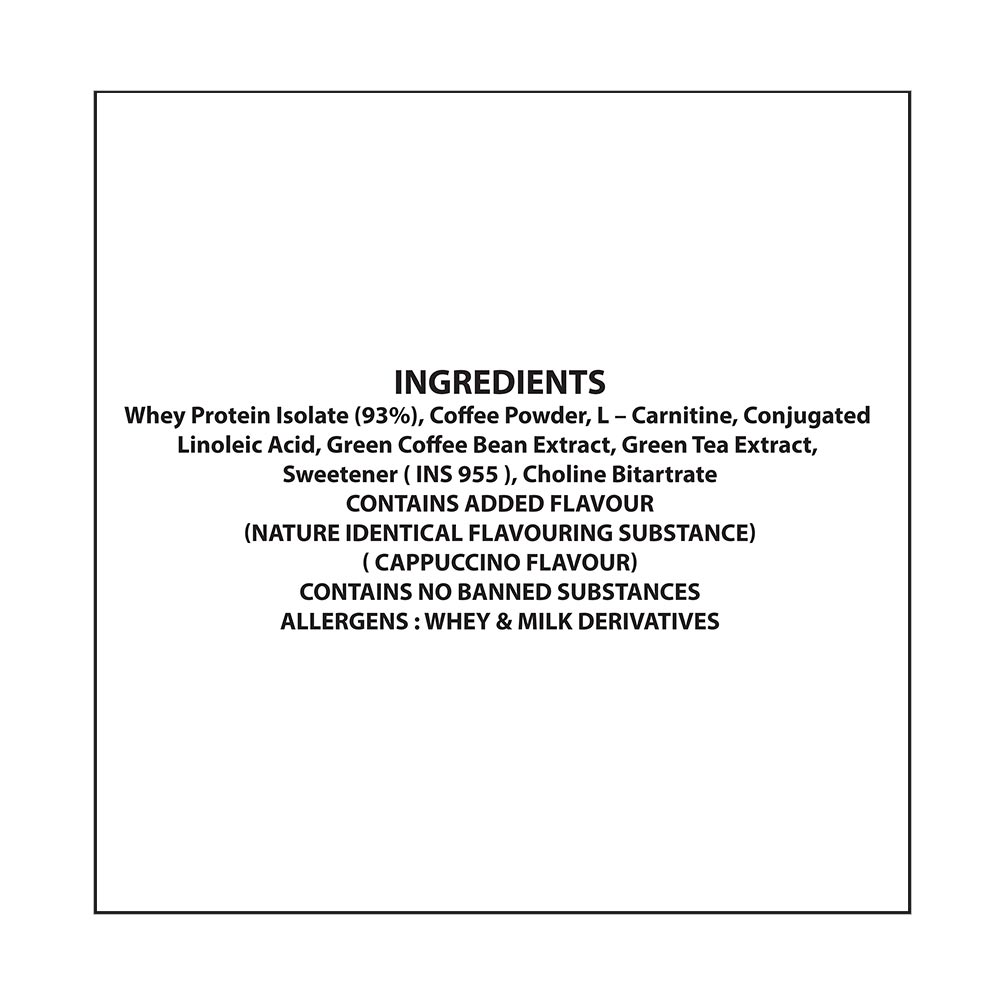 ingredients - Six Pack Nutrition Iso Lean Whey Protein Isolate,  4.4 lb  Koffee Frappe 