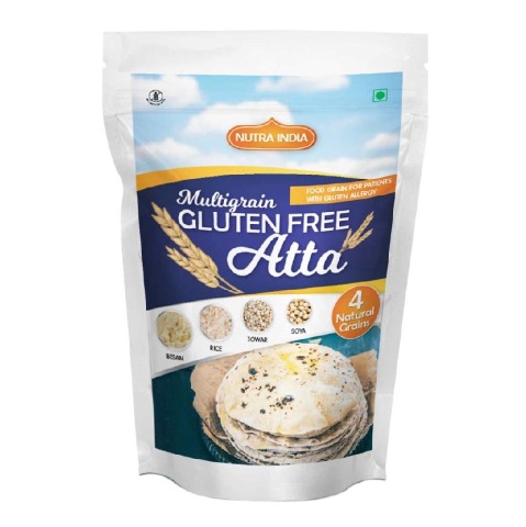 1 - Nutra India Mutligrain Gluten Free Atta,  1 kg  Unflavoured 