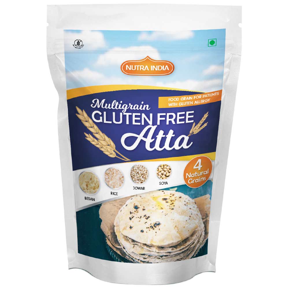 1 - Nutra India Mutligrain Gluten Free Atta,  1 kg  Unflavoured 