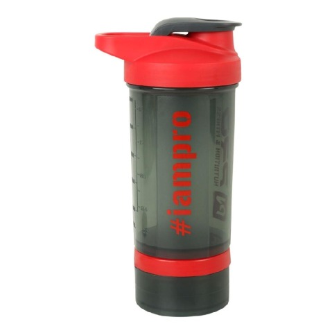 1 - Pro Nutrition & Fitness Shaker,  Red  500 ml 