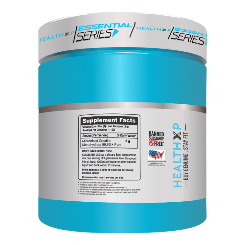 3 - HealthXP Essential Series Micronized Creatine,  Unflavoured  0.66 lb 