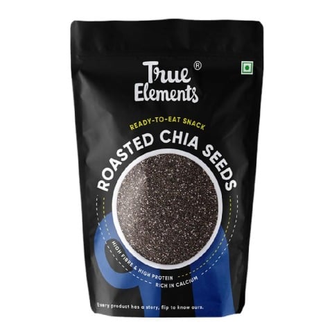 1 - True Elements Roasted Chia Seeds, 0.5 kg Unflavored