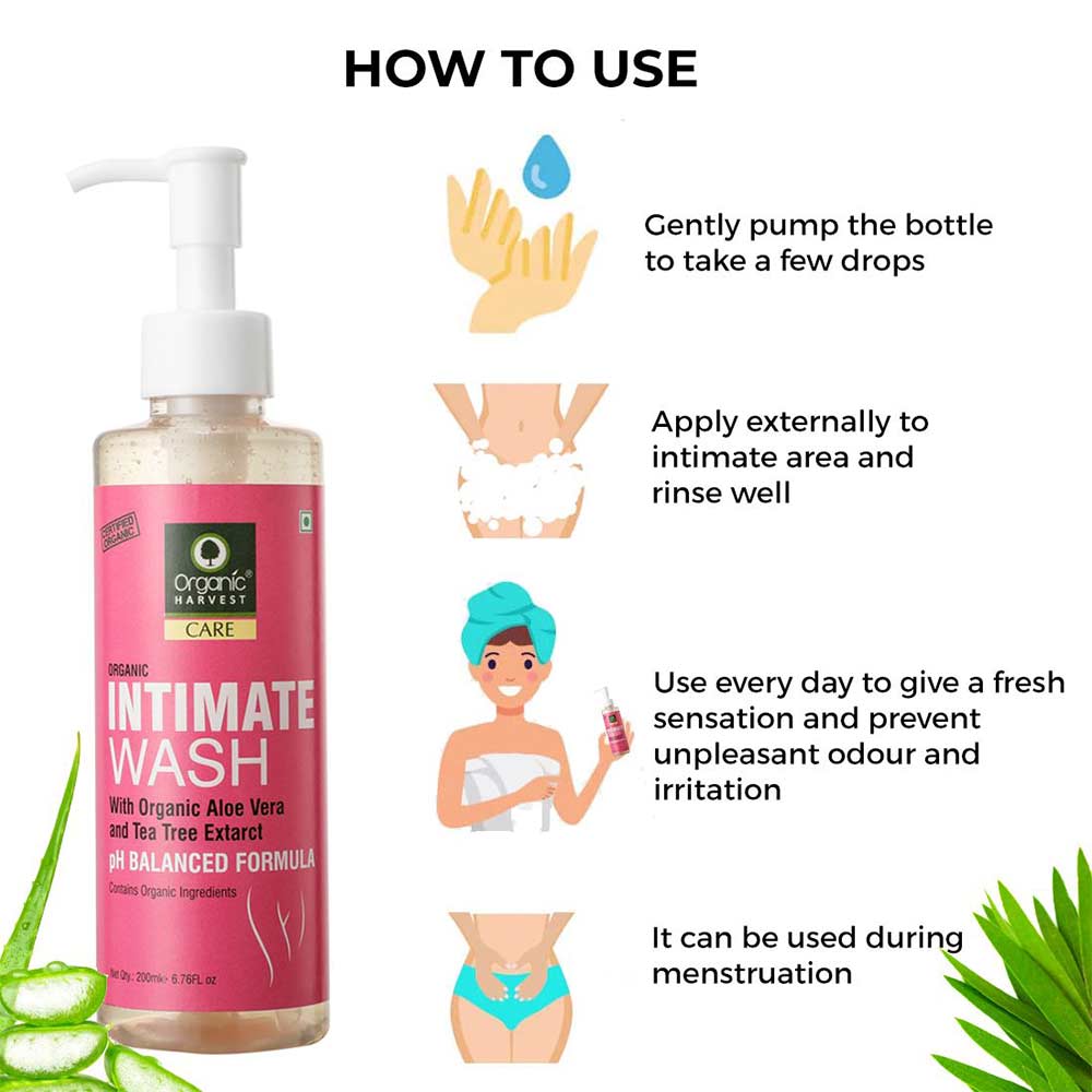 4 - Organic Harvest Intimate Wash,  for Women  200 ml 