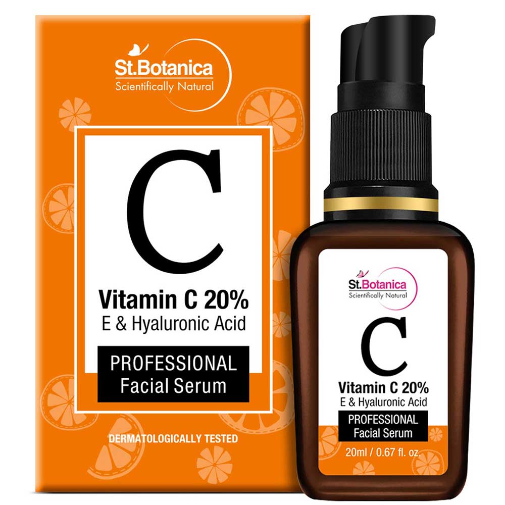 1 - St.Botanica Professional Facial Serum,  20 ml  Vitamin C 20%  E & Hyaluronic Acid 