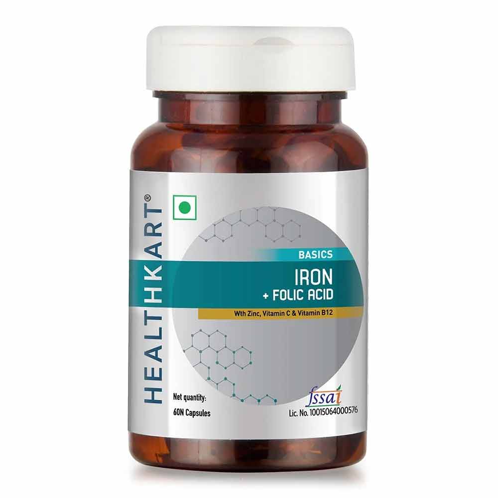 3 - HealthKart Iron + Folic Acid OP,  60 capsules 
