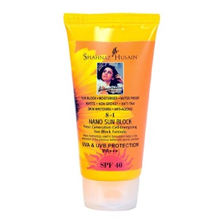 Shahnaz Husain Nano Sun Block SPF 40, 80 g Sun Block Formula