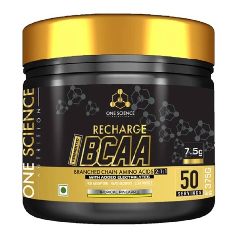 1 - One Science Nutrition Recharge BCAA, 0.82 lb 50 Servings Tropical Pineapple