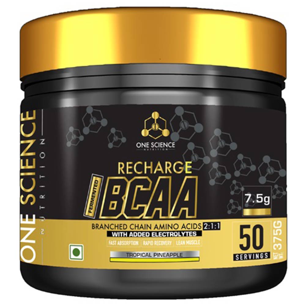 1 - One Science Nutrition Recharge BCAA,  0.82 lb  50 Servings  Tropical Pineapple 