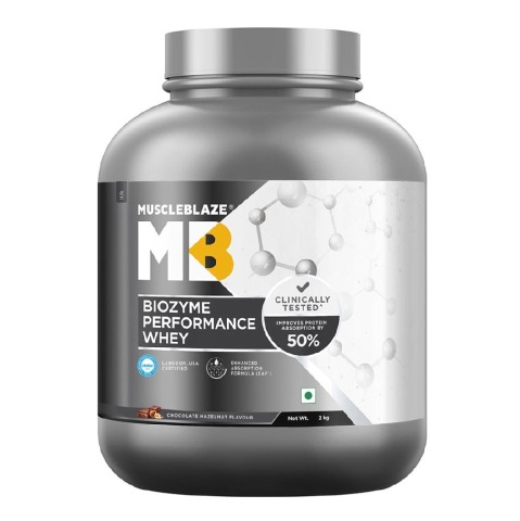 1 - MuscleBlaze Biozyme Performance Whey, 4.4 lb Chocolate Hazelnut