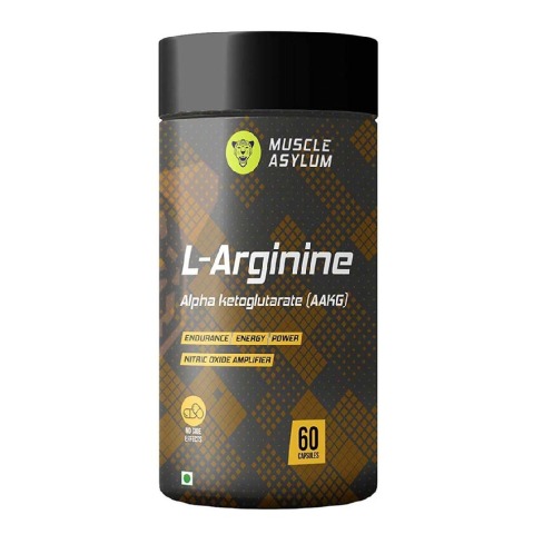 1 - Muscle Asylum L-Arginine Alpha Ketoglutarate (AAKG),  60 capsules 