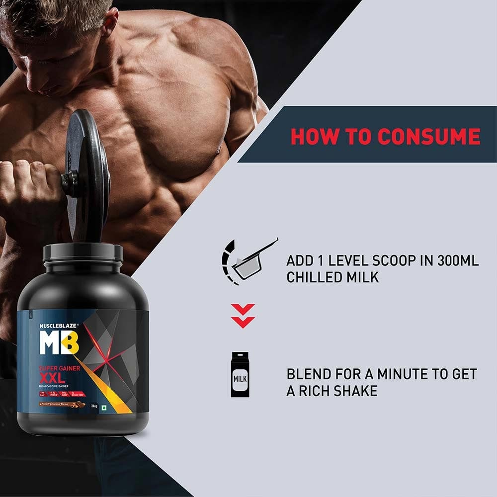 1 - MuscleBlaze Super Gainer XXL,  6.6 lb  Choco Coconut 