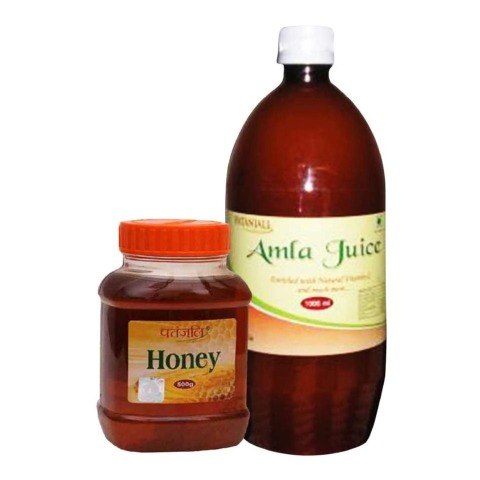 Patanjali Amla Juice Unflavoured + Pure Honey Combo Patanjali Amla Juice Unflavoured + Pure Honey Combo