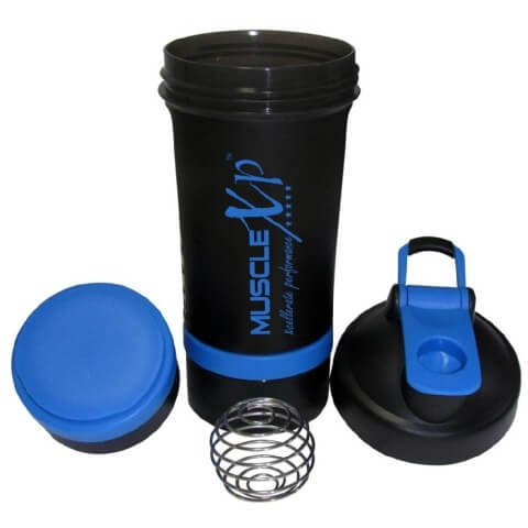 MuscleXP Advanced Stak Protein Shaker for Professionals, Black & Blue 500 ml MuscleXP Advanced Stak Protein Shaker for Professionals, Black & Blue 500 ml
