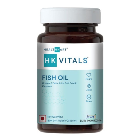 1 - HealthKart Fish Oil 1000mg with 180mg EPA and 120mg DHA, 90 capsules
