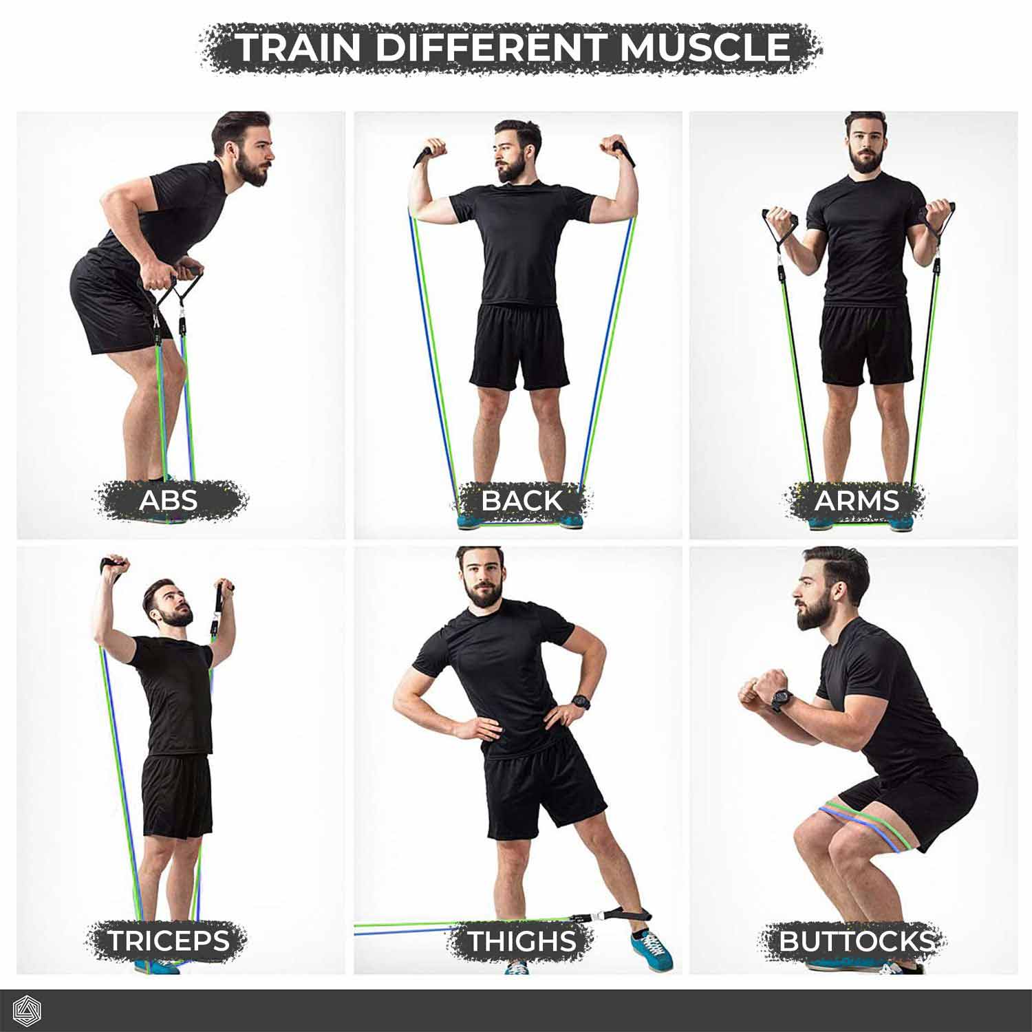 2 - Boldfit Resistance Band Set of 2,  Assorted  Free Size 
