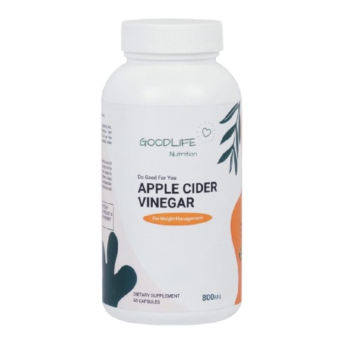 1 - Goodlife Nutrition Apple Cider Vinegar 800 mg,  60 capsules  Unflavoured 