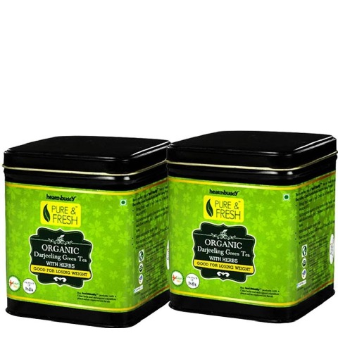 Healthbuddy Organic Green Tea With Herbs Pack of 2 100 g Unflavoured Healthbuddy Organic Green Tea With Herbs Pack of 2 100 g Unflavoured