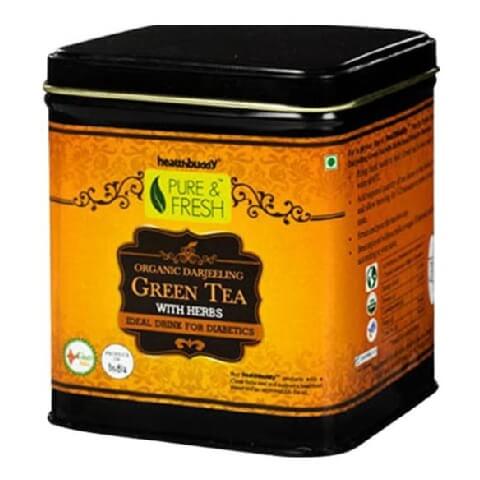Healthbuddy Organic Green Tea with Herbs (Diabetics),  100 g  Unflavoured 