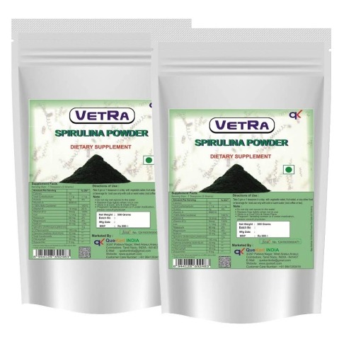 Vetra Spirulina Powder (Pack of 2), 500 g Vetra Spirulina Powder (Pack of 2), 500 g