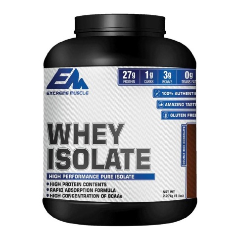 Extreme Muscle Whey Isolate, 5 lb Double Rich Chocolate Extreme Muscle Whey Isolate, 5 lb Double Rich Chocolate