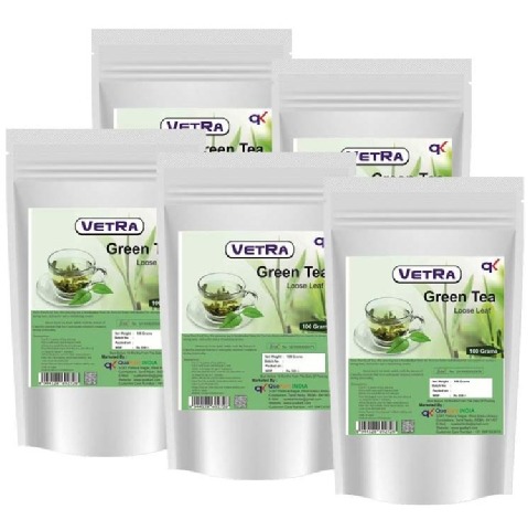 Vetra Green Tea Loose Leaf - Pack of 5 0.1 kg Unflavoured Vetra Green Tea Loose Leaf - Pack of 5 0.1 kg Unflavoured