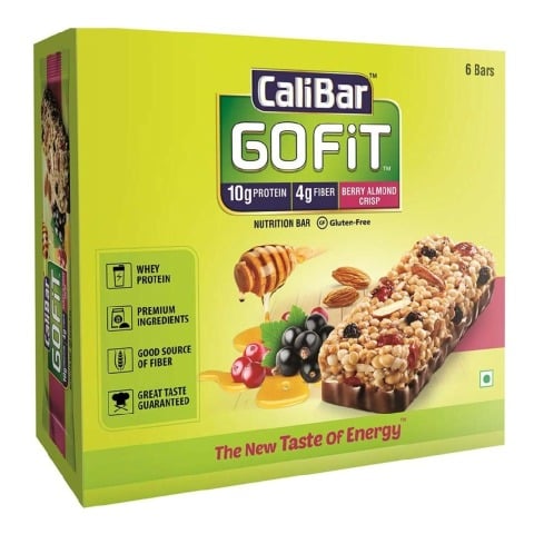 Calibar Gofit Protein Bar, 6 Piece(s)/Pack Berry Almond Crisp