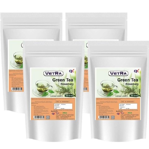 Vetra Green Tea with Rosemary - Pack of 4 0.1 kg Unflavoured Vetra Green Tea with Rosemary - Pack of 4 0.1 kg Unflavoured