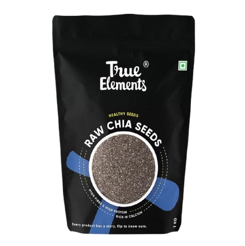 1 - True Elements Raw White Chia Seeds,  0.5 kg  Unflavoured 