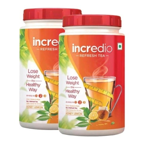 Incredio ReFresh Tea, 0.2 kg Honey Lemon - Pack Of 2 Incredio ReFresh Tea, 0.2 kg Honey Lemon - Pack Of 2