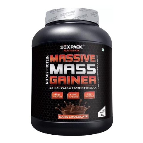 1 - Six Pack Nutrition Massive Mass Gainer,  6.6 lb  Dark Chocolate 