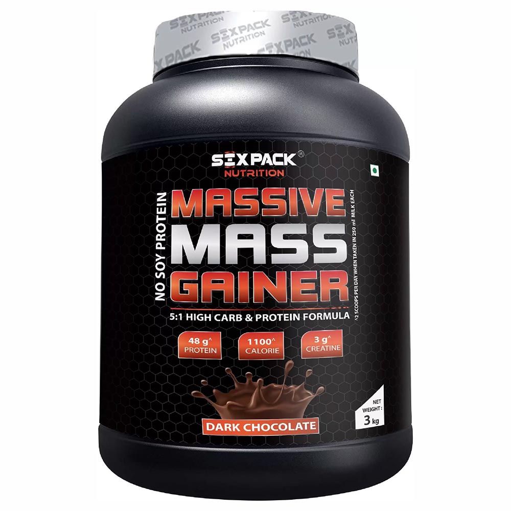 1 - Six Pack Nutrition Massive Mass Gainer,  6.6 lb  Dark Chocolate 