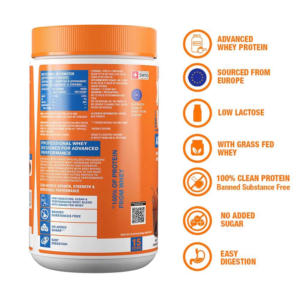 supplementinfo - Fast & Up Whey Advanced - Isolate + Hydrolyzed Whey,  1.01 lb  Rich Chocolate 