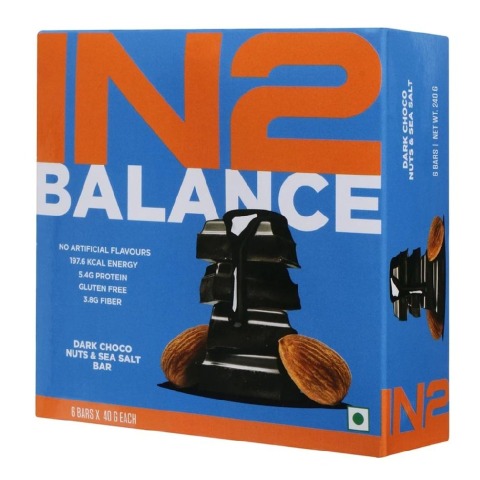 1 - IN2 Balance Bars,  6 bar(s)  Dark Choco Almonds & Sea Salt 