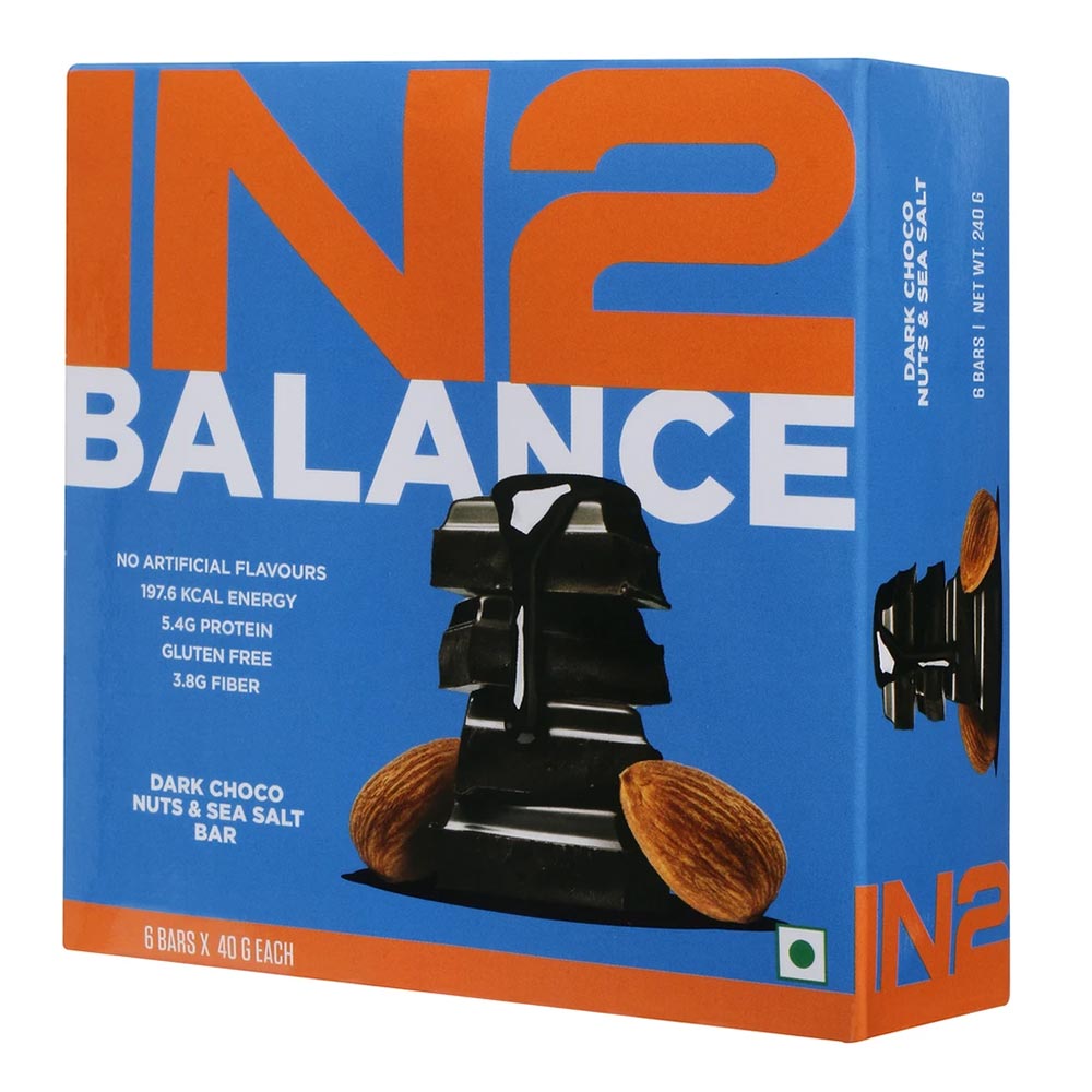 1 - IN2 Balance Bars,  6 bar(s)  Dark Choco Almonds & Sea Salt 