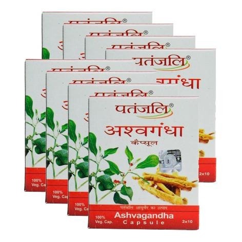 Patanjali Ashvagandha - Pack of 8 20 capsules Patanjali Ashvagandha - Pack of 8 20 capsules