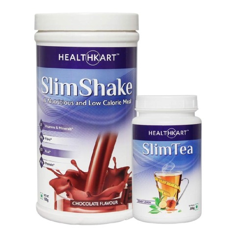 HealthKart SlimShake, 0.5 kg Chocolate & Slim Tea, 0.2 kg Honey Lemon HealthKart SlimShake, 0.5 kg Chocolate & Slim Tea, 0.2 kg Honey Lemon