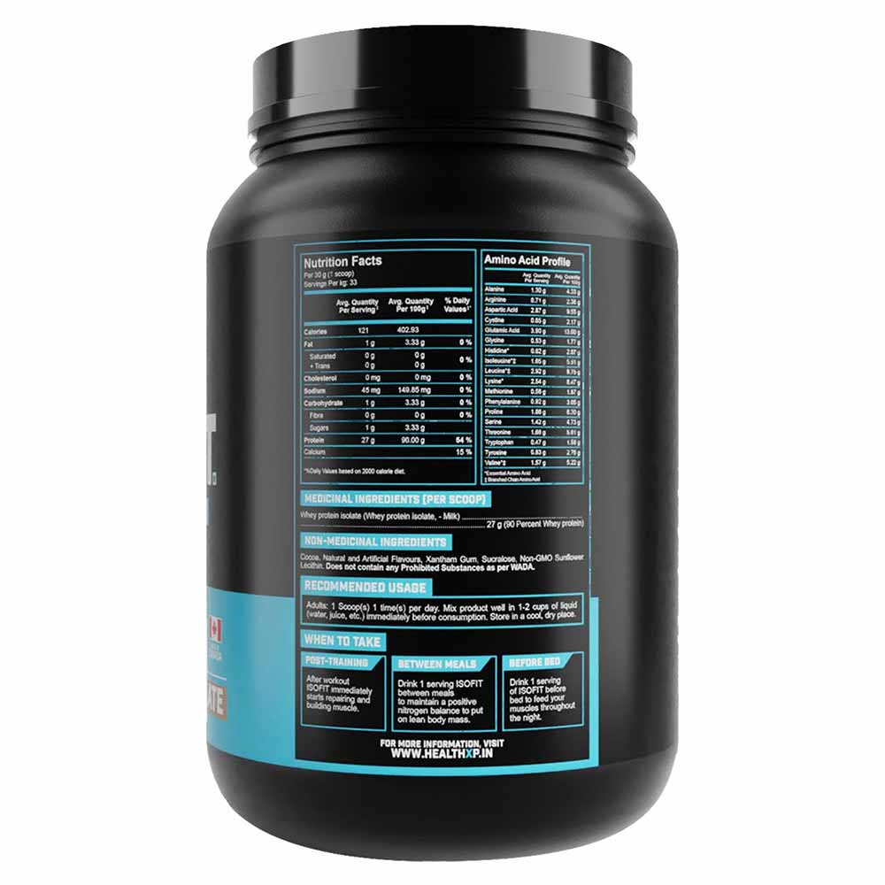 supplementinfo - HealthXP Isofit Whey Protein Isolate,  2.2 lb  Chocolate Peanut Butter 