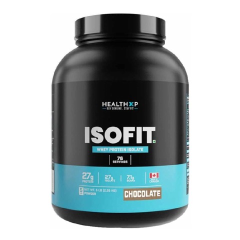 1 - HealthXP Isofit Whey Protein Isolate,  5 lb  Chocolate Peanut Butter 