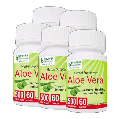 Bhumija Aloe Vera - Pack of 5, 60 capsules Bhumija Aloe Vera - Pack of 5, 60 capsules