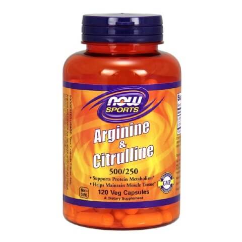 Now Arginine and Citrulline (500/250mg), 120 capsules Now Arginine and Citrulline (500/250mg), 120 capsules