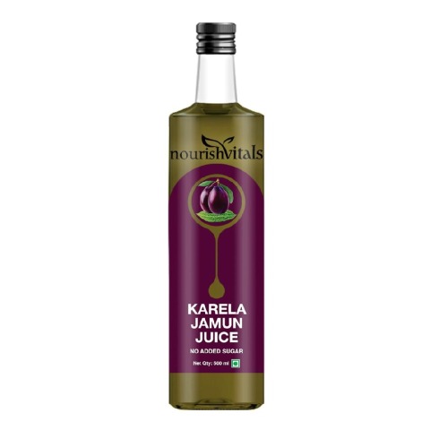 NourishVitals Karela Jamun Juice, Unflavoured 0.500 L NourishVitals Karela Jamun Juice, Unflavoured 0.500 L