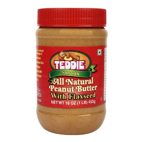 Teddie All Natural Peanut Butter with Flaxseed,  Smooth  0.453 kg 
